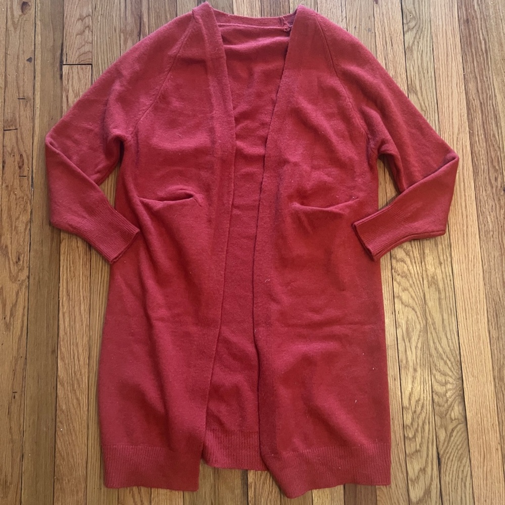 NWOT Burnt orange cardigan with pockets